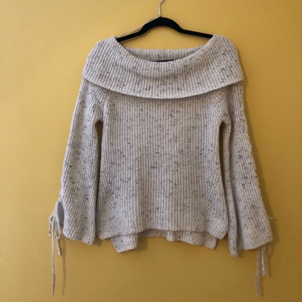 American Rag Macy’s off shoulder sweater ties